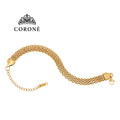 8mm Belt Chain Bracelet 18K Gold Plated for Women Gold Plated Stainless Steel Hypoallergenic Tarnish-Free Waterproof
