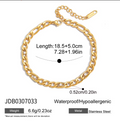 Cuban CZ Bracelet 5mm 18K Gold Plated for Women Gold Plated Stainless Steel Hypoallergenic Tarnish-Free Waterproof