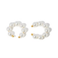 Pearl Ear Cuff Earring 18K Gold Plated for Women No Piercing Required Hypoallergenic Tarnish-Free Waterproof