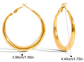 40mm Statement Hoop Earrings 18K Gold Plated for Women Gold Plated Stainless Steel Hypoallergenic Tarnish-Free Waterproof